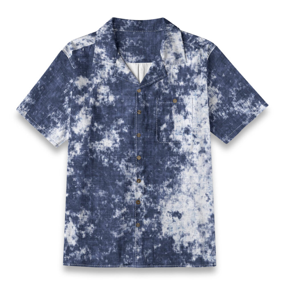 Casual Beach Hawaiian Shirt with Island Print